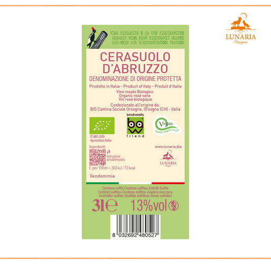 Bag in Box Lunaria Orsogna Cerasuolo d'Abruzzo Dop 2024
