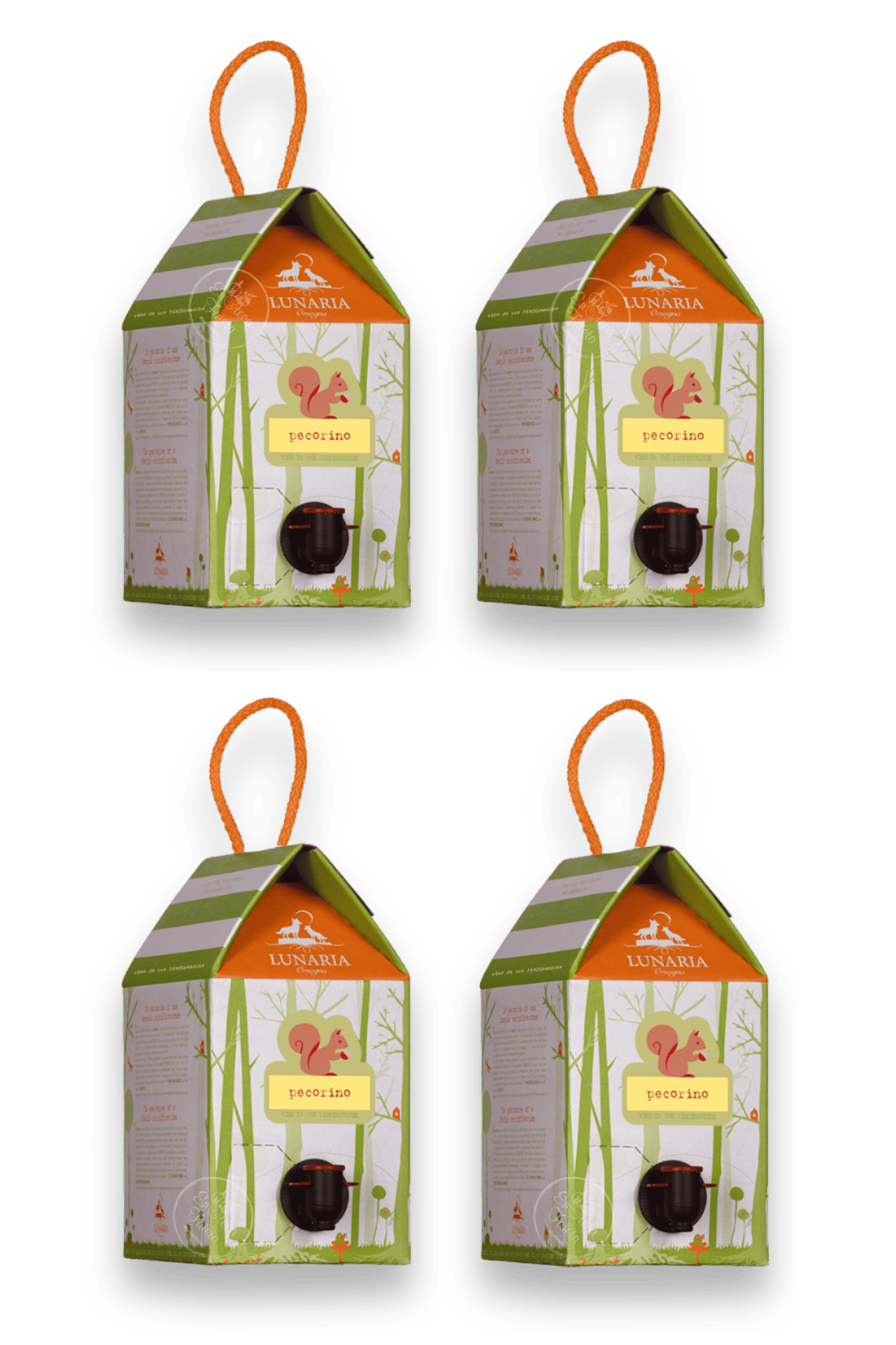 Cartone da 4 Bag in Box Lunaria Orsogna Pecorino Terre d’Abruzzo Igt Bio