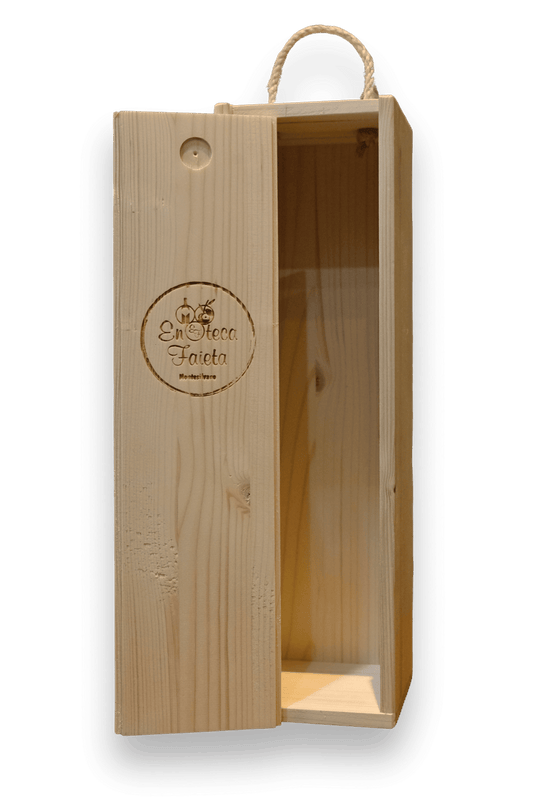 Cassettina porta bottiglia in legno - Singola