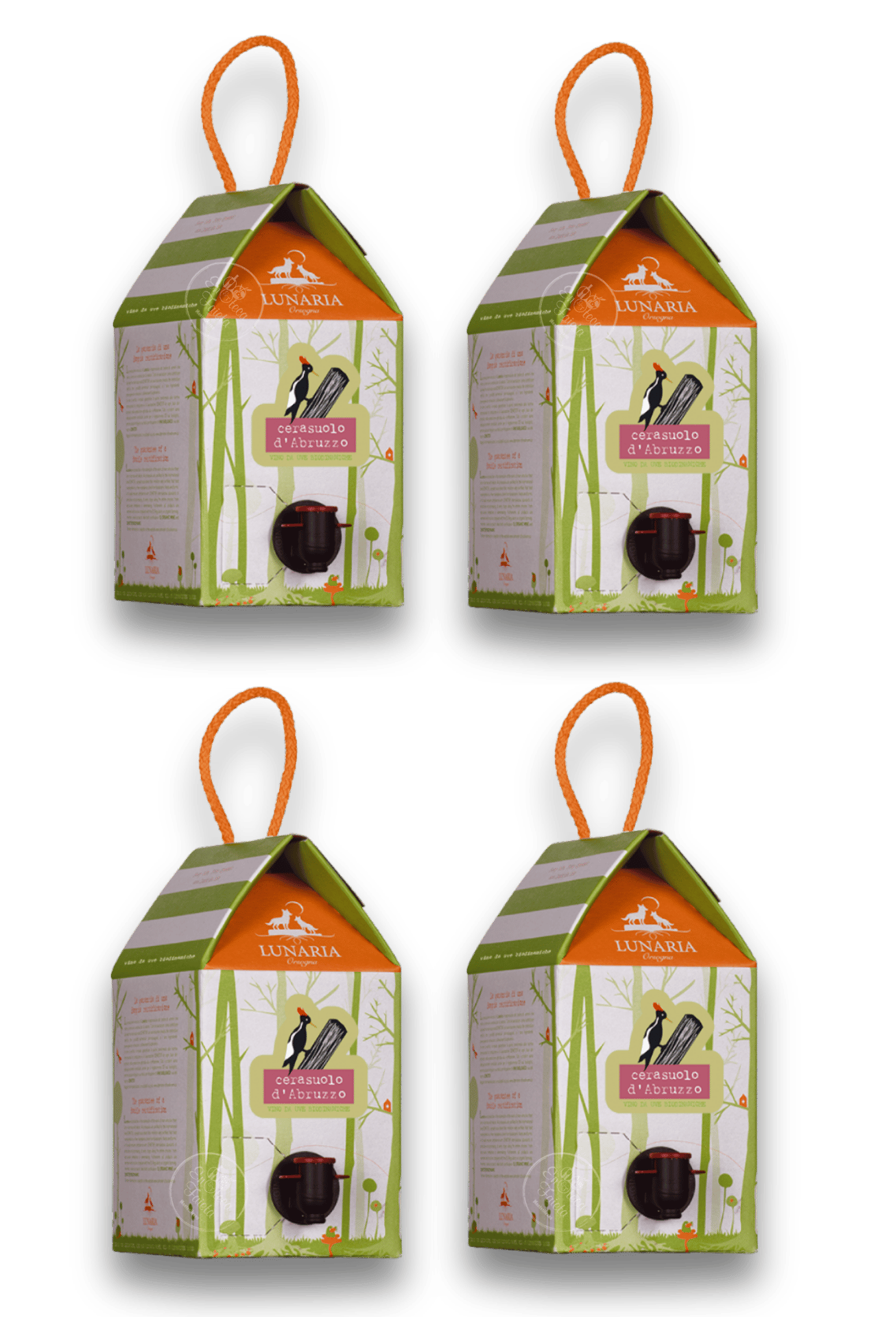 Cartone da 4 Bag in Box Lunaria Orsogna Cerasuolo d'Abruzzo Bio