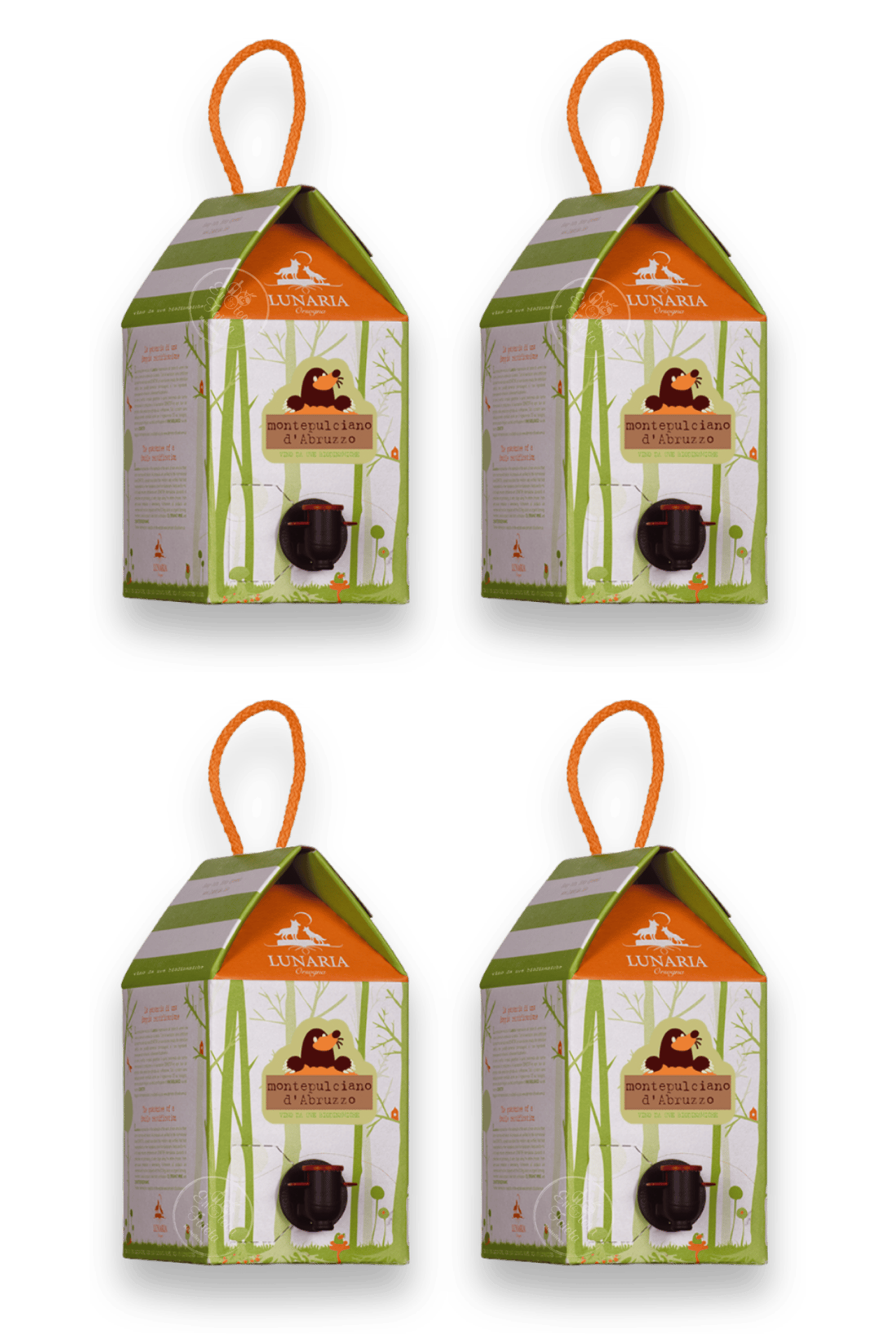 Cartone da 4 Bag in Box Lunaria Orsogna Montepulciano d’Abruzzo Bio