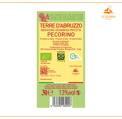 Bag in Box Lunaria Bib Orsogna Pecorino Terre d’Abruzzo Igt Biologico